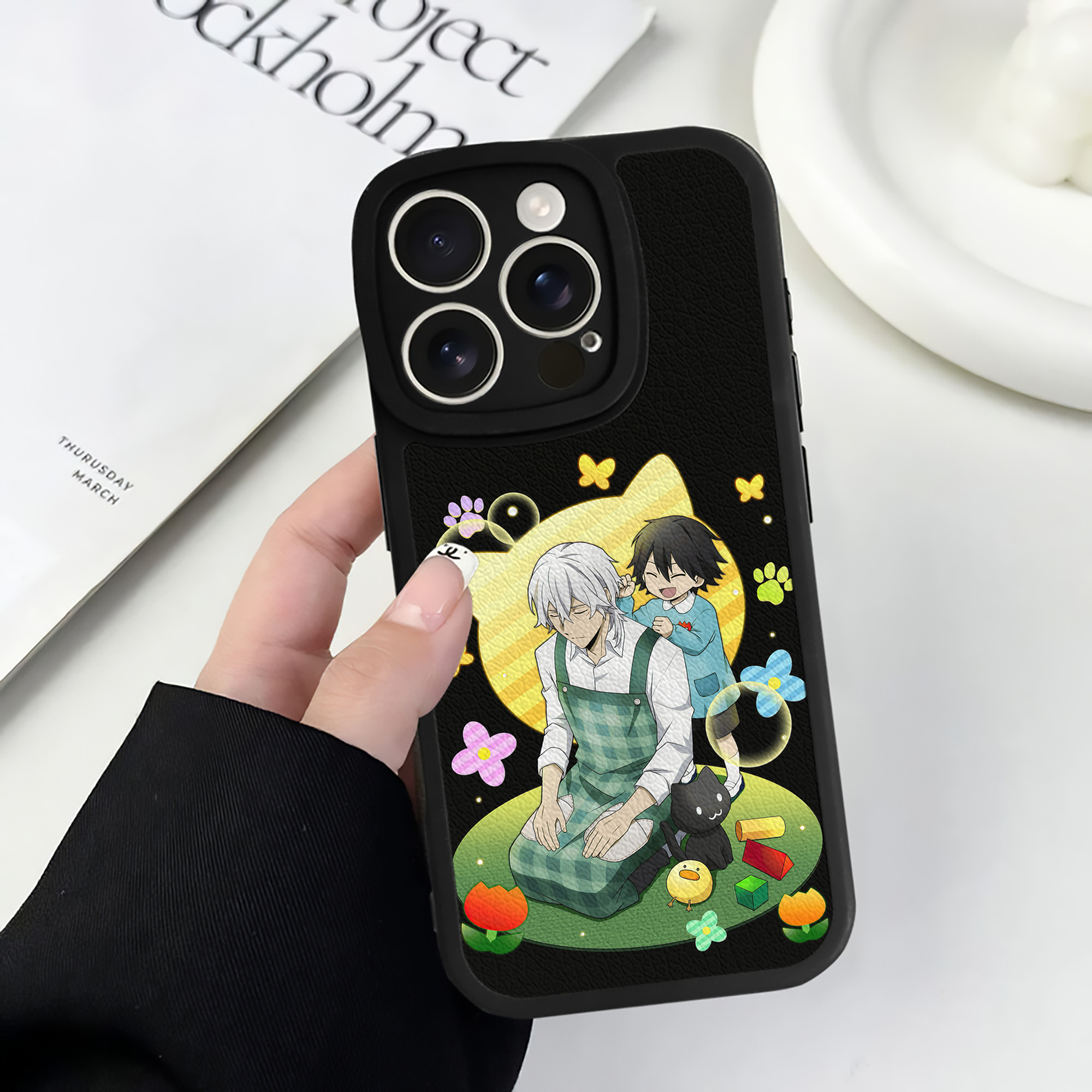 （画像用） 文豪ストレイドッグス Bungo Stray Dogs 【iPhone 16シリーズ対応】シリコンスマホケース（レザー調） 材質：シリコン